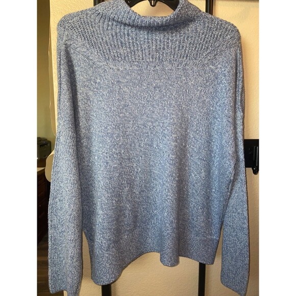NIC+ZOE Mixed Stitch Funnel Neck Sweater size L Cotton Blend NWT - Picture 5 of 9